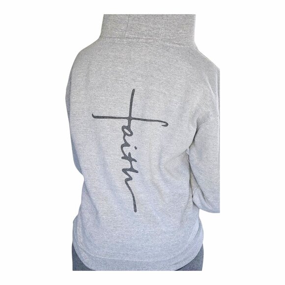 Women's Faith Hoodie with Inspirational "faith" Graphic - Picture 1 of 7